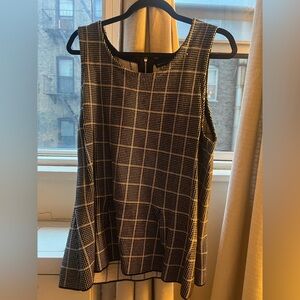 Black and White Checkered Sleeveless top